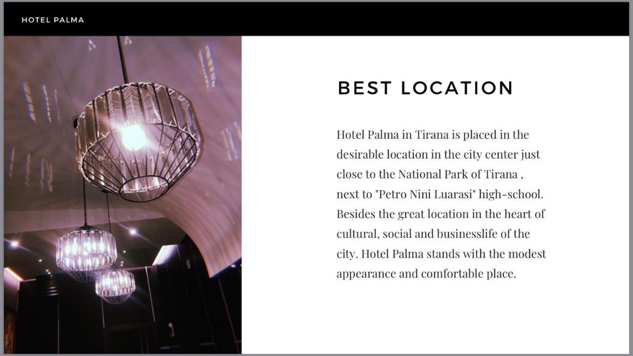 Hotel Palma Tirana Buitenkant foto